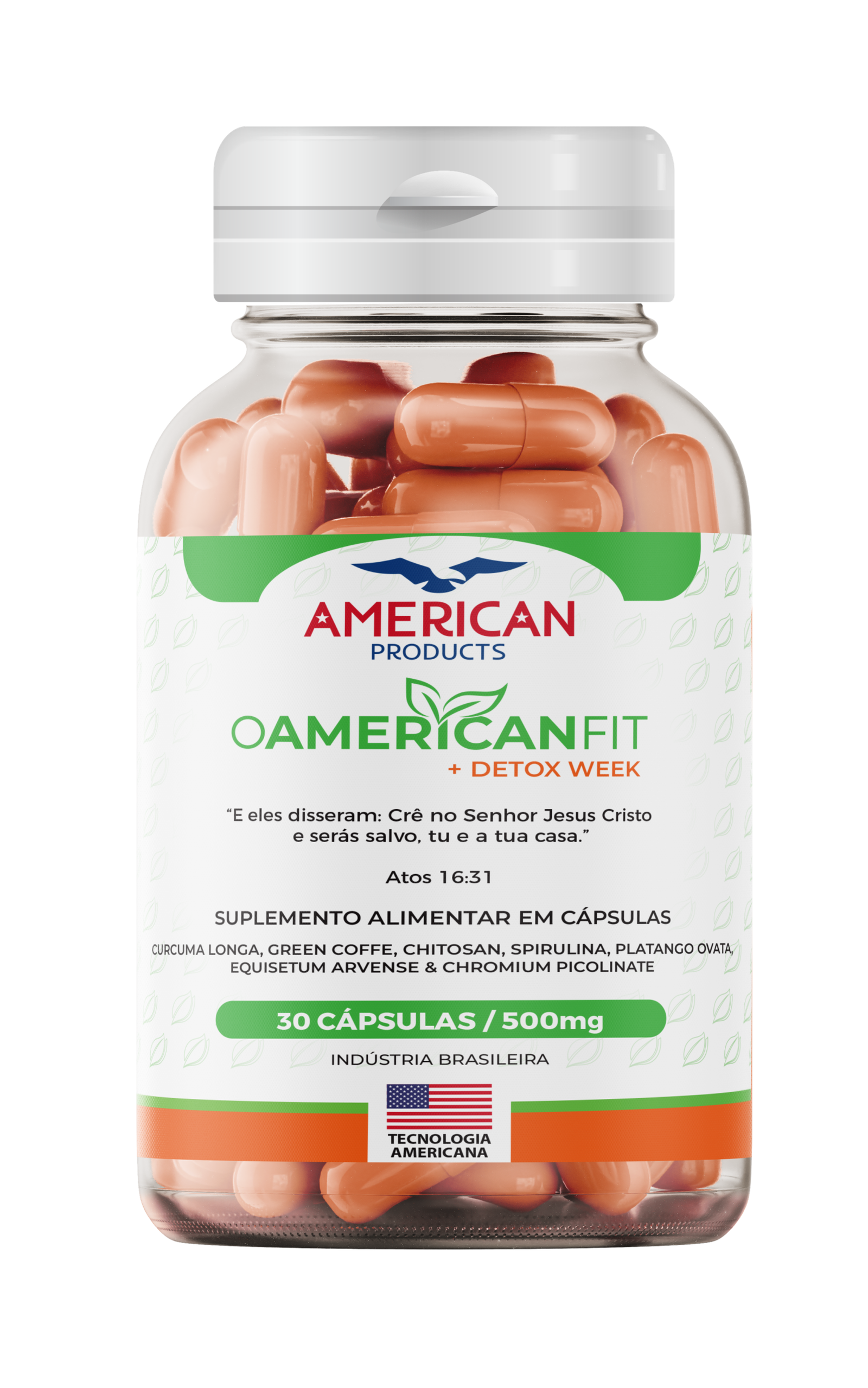 Frasco do suplemento American Fit